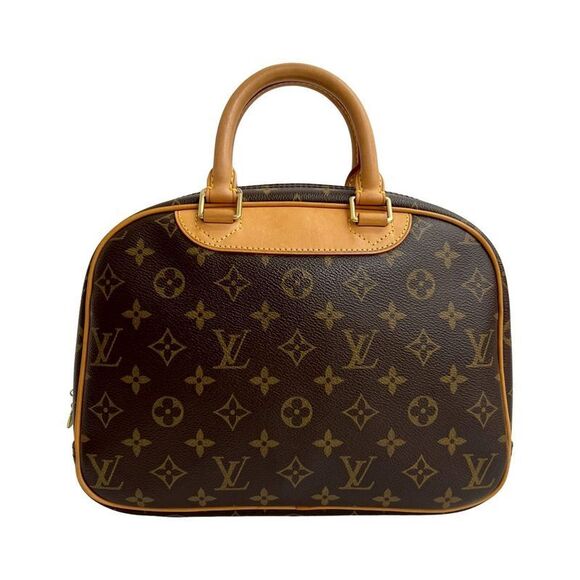 Louis Vuitton Monogram Leather Genuine Leather Handbag Mini Boston Bag Brown - Picture 3 of 10